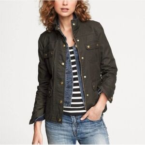 J Crew Downtown Army Green Field Jacket Size M 3046-AZ
